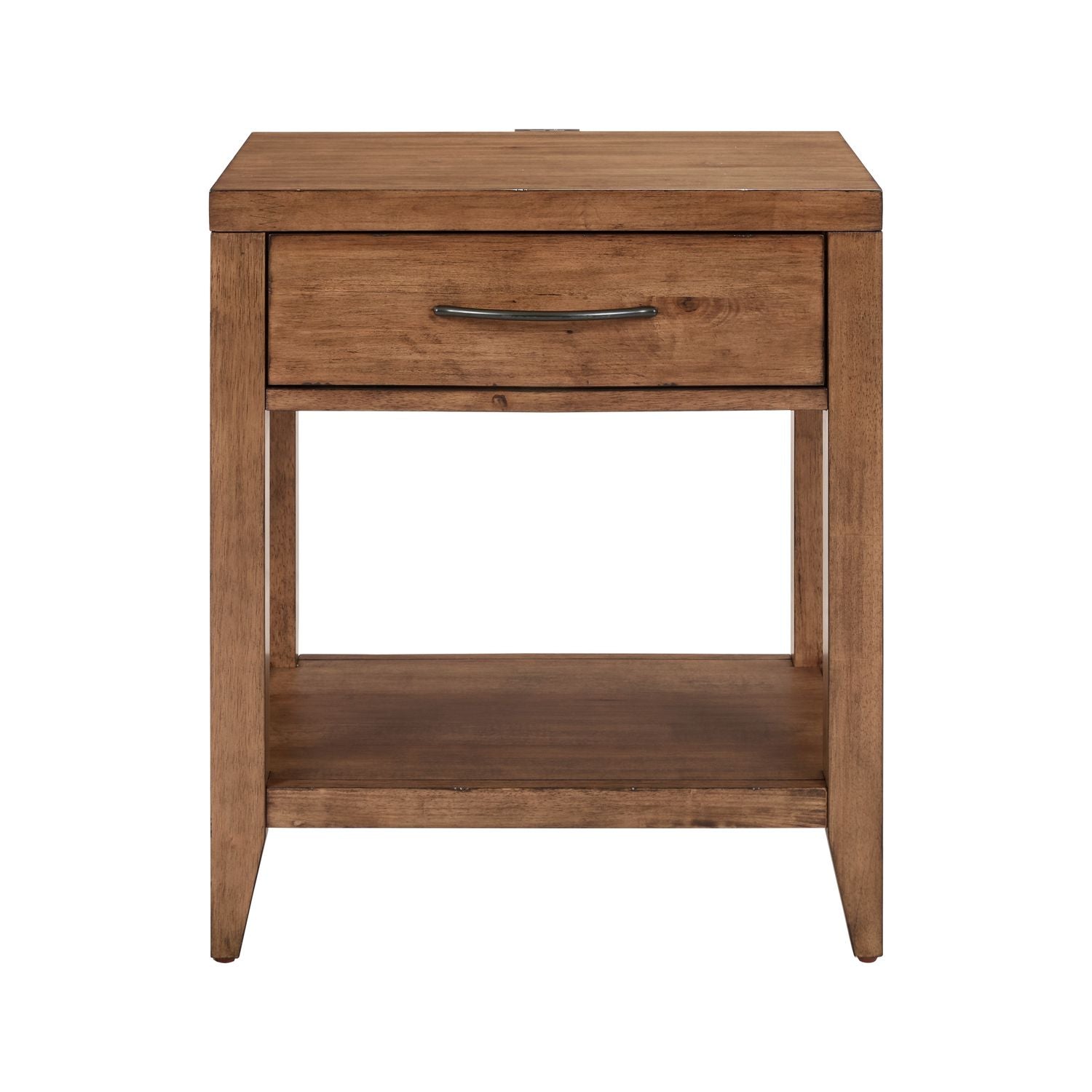 Shaker Lakes Open Nightstand with Charging Station
