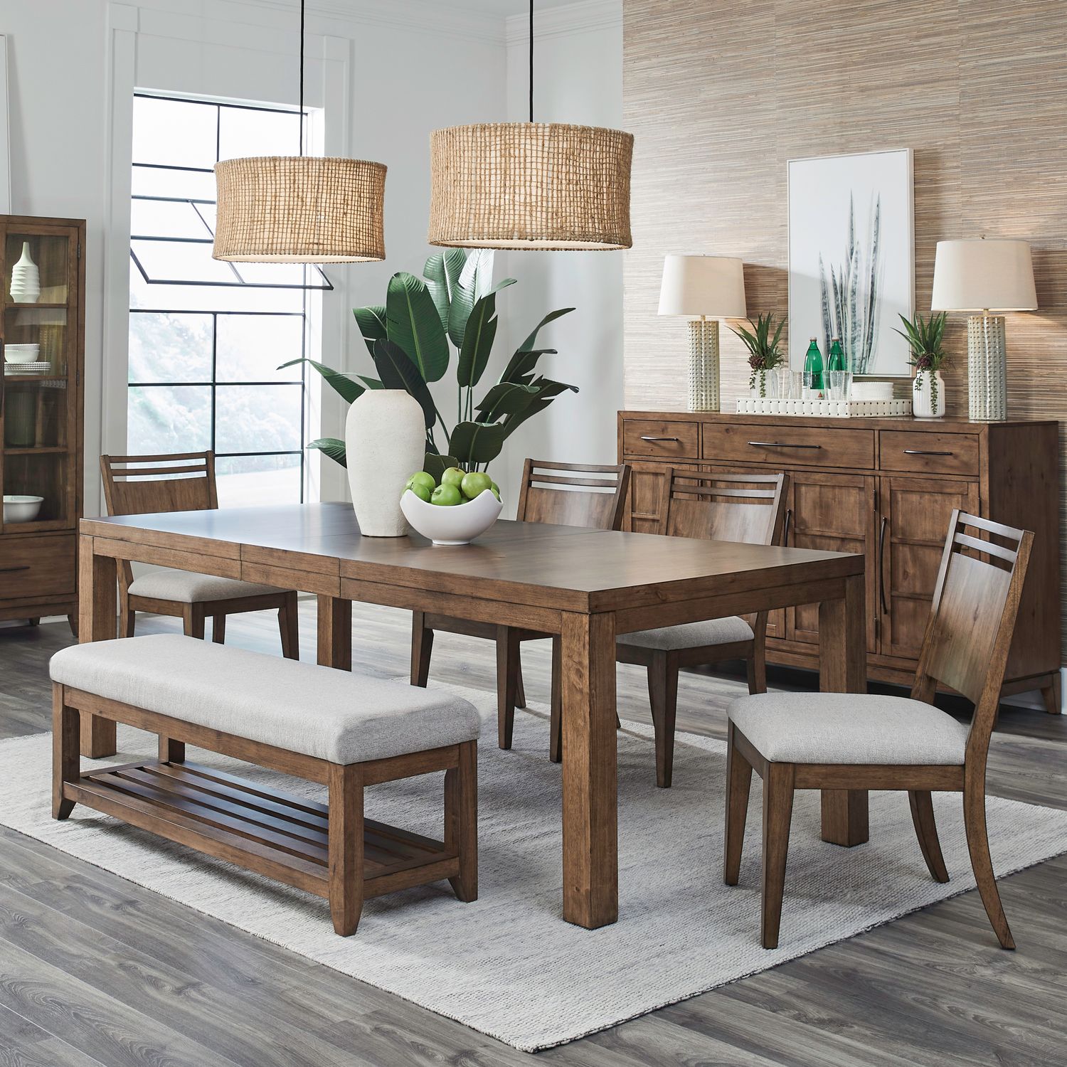 Shaker Lakes Opt 6 Piece Rectangular Table Set