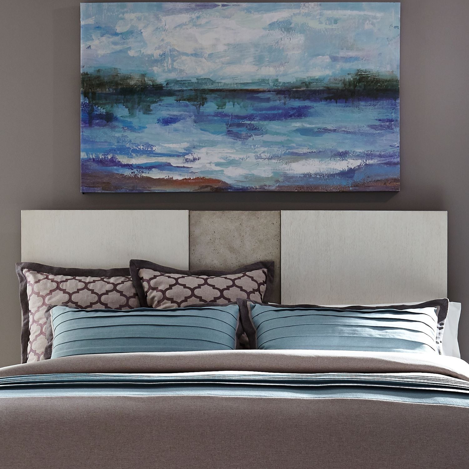 Mirage King Travertine Panel Headboard