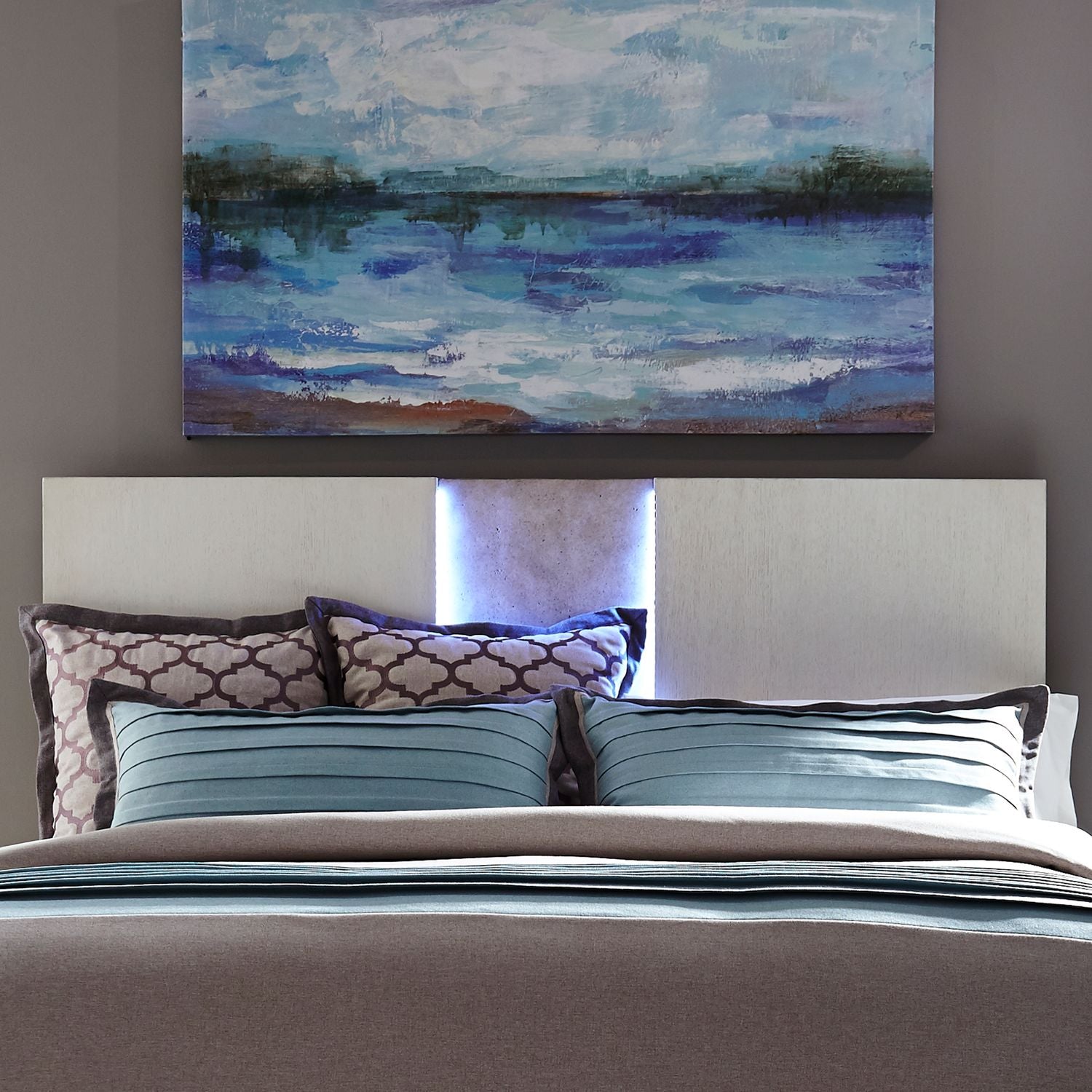 Mirage King Travertine Panel Headboard