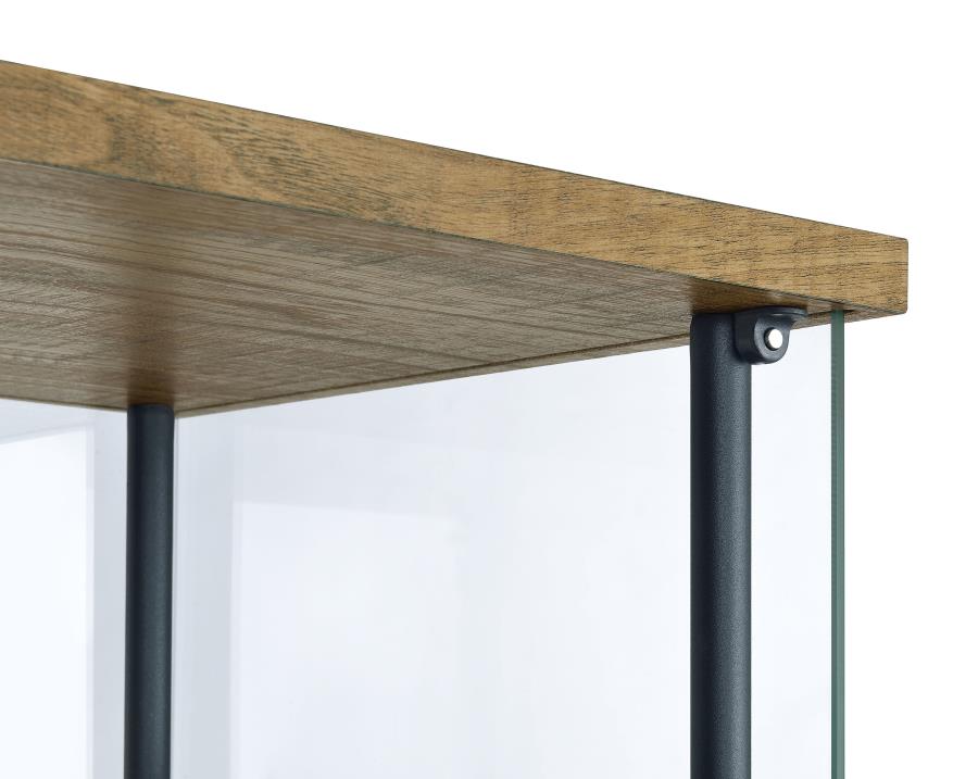 Bellatrix 3-shelf Clear Glass Curio Cabinet Mango