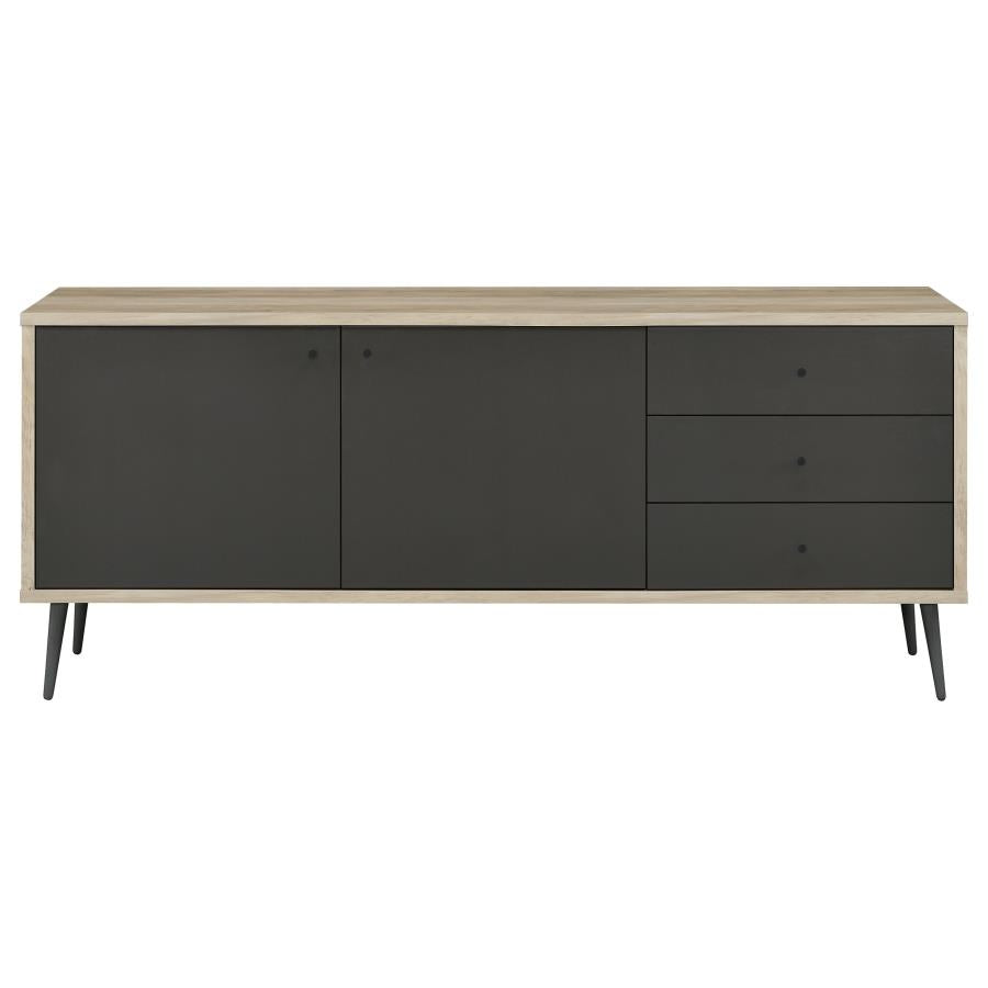 Maeve 2-door Engineered Wood Cabinet Antique Pine and Grey