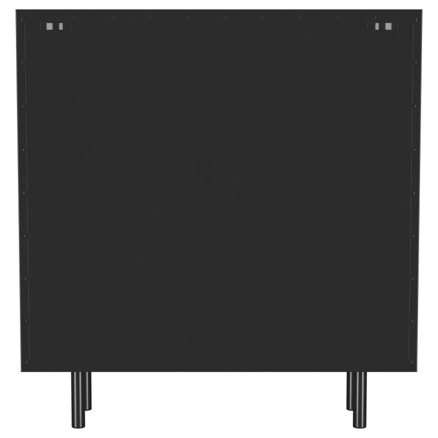 Dalia 2-door Accent Storage Cabinet with Shelving Black