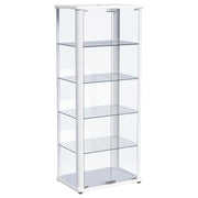 Aero LED 4-Shelf Glass Curio Display Cabinet White
