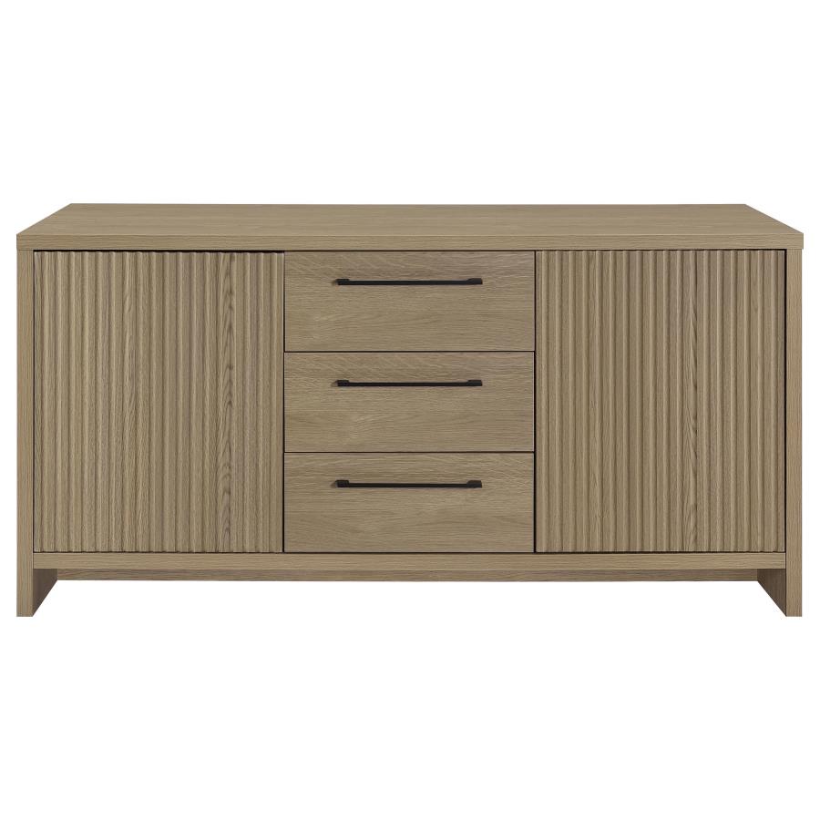 Amery 3-drawer Accent Storage Cabinet Console Latte