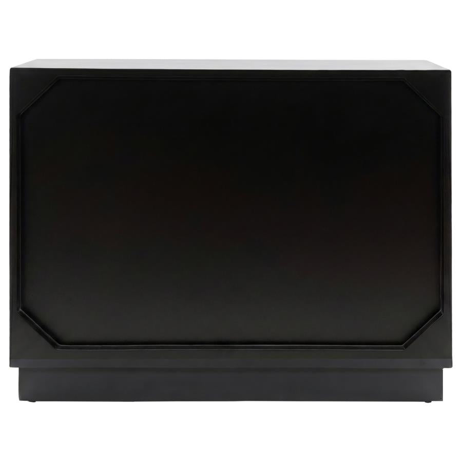 Kerrick 2-door Bone Inlay Accent Cabinet Beige and Black