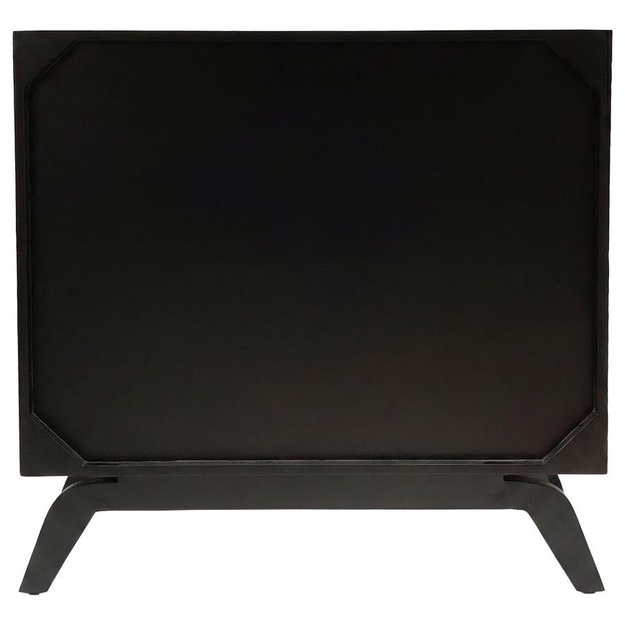 Marlon 2-door Floral Bone Inlay Accent Cabinet Black