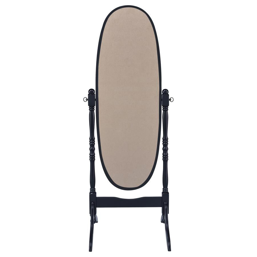 Foyet Wood Adjustable Full Length Cheval Mirror Black