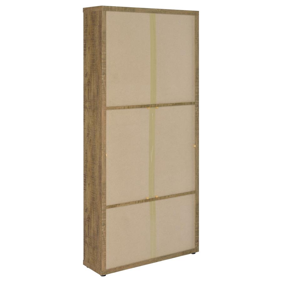 Hawthorne 3-shelf Glass Door Tall Cabinet with Drawers Mango
