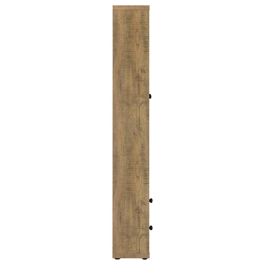 Hawthorne 3-shelf Glass Door Tall Cabinet with Drawers Mango