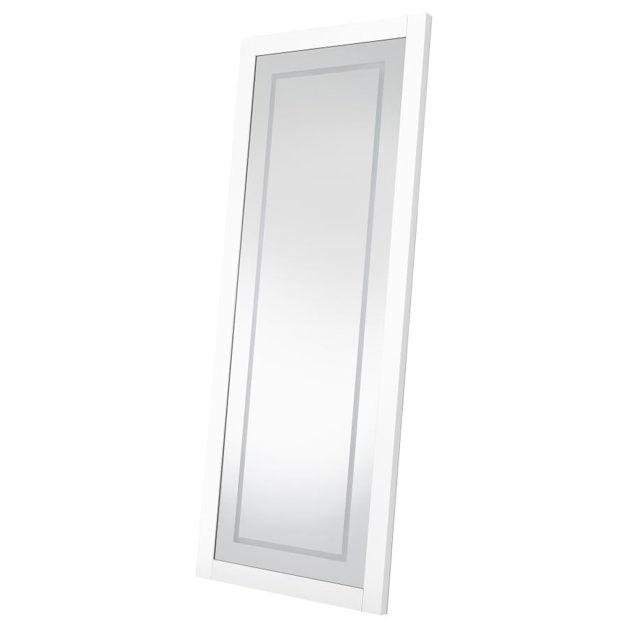 Nordio 72-inch LED Tempered Full Length Floor Mirror White