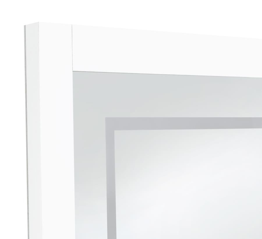 Nordio 72-inch LED Tempered Full Length Floor Mirror White