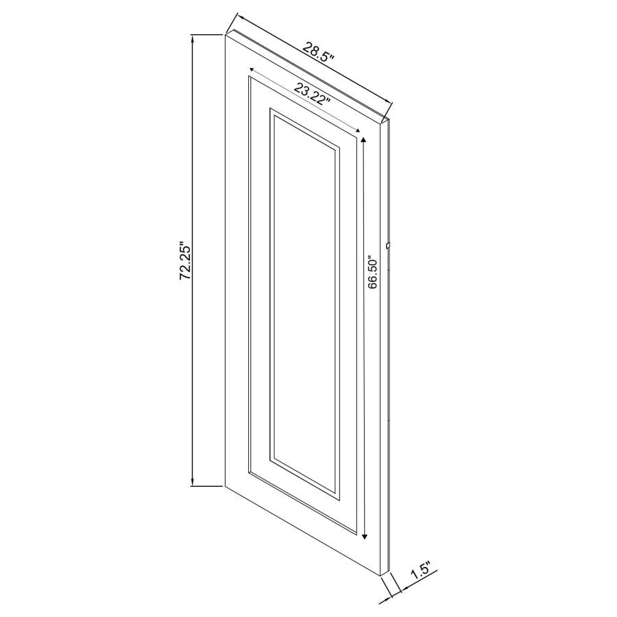 Nordio 72-inch LED Tempered Full Length Floor Mirror White