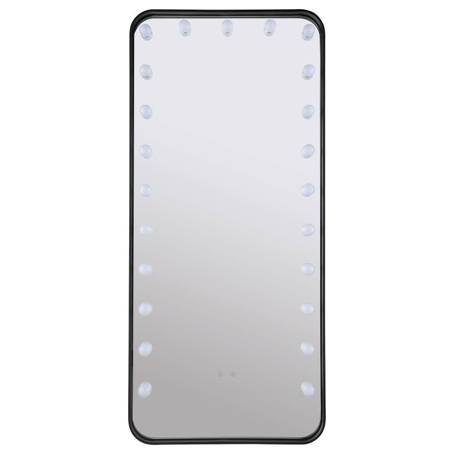 Canton 32 x 71 Inch LED Standing Mirror with Speakers Black