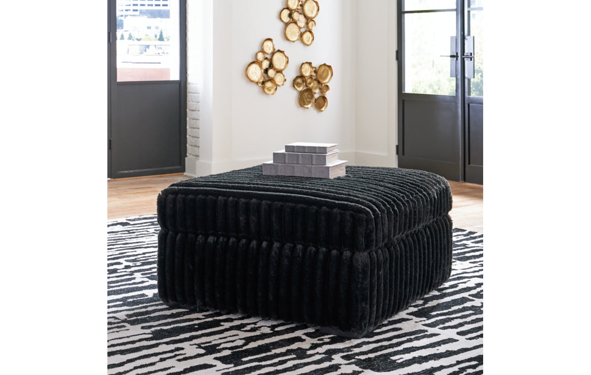 Midnight-Madness Oversized Accent Ottoman