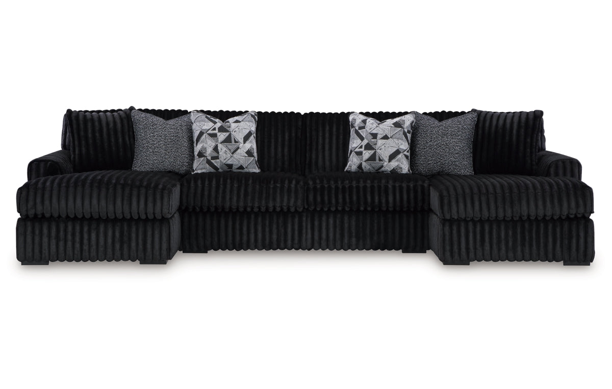 Midnight-Madness 3-Piece Sectional with Chaise