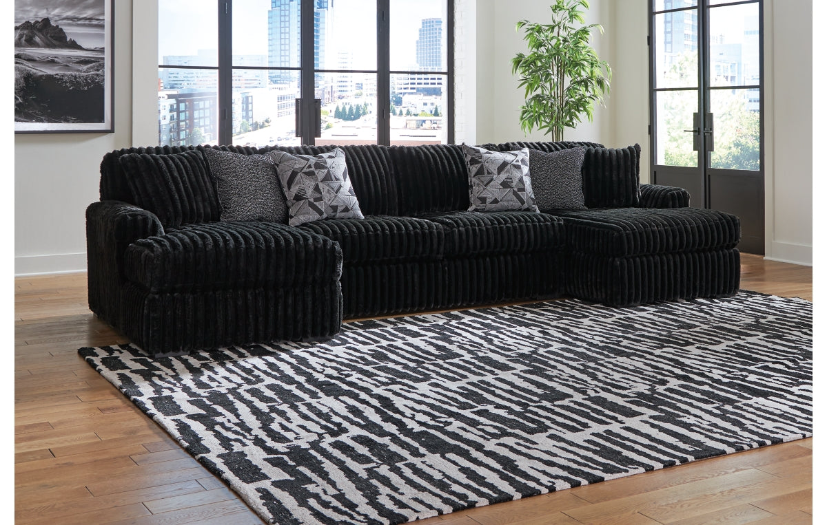 Midnight-Madness 3-Piece Sectional with Chaise
