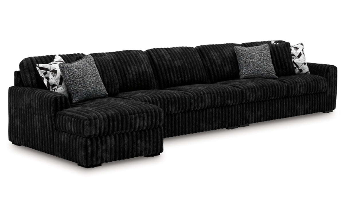 Midnight-Madness 3-Piece Sectional with Chaise