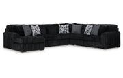 Midnight-Madness 4-Piece Sectional with Chaise
