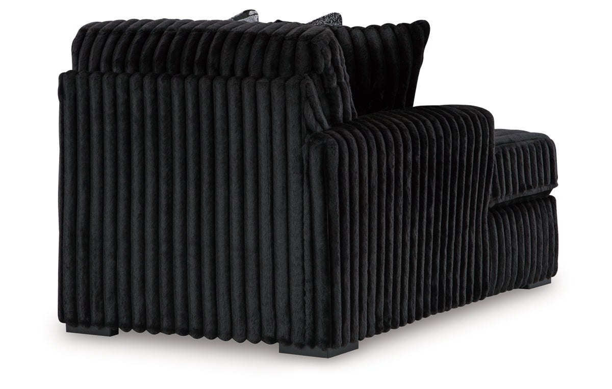 Midnight-Madness 3-Piece Sectional with Chaise
