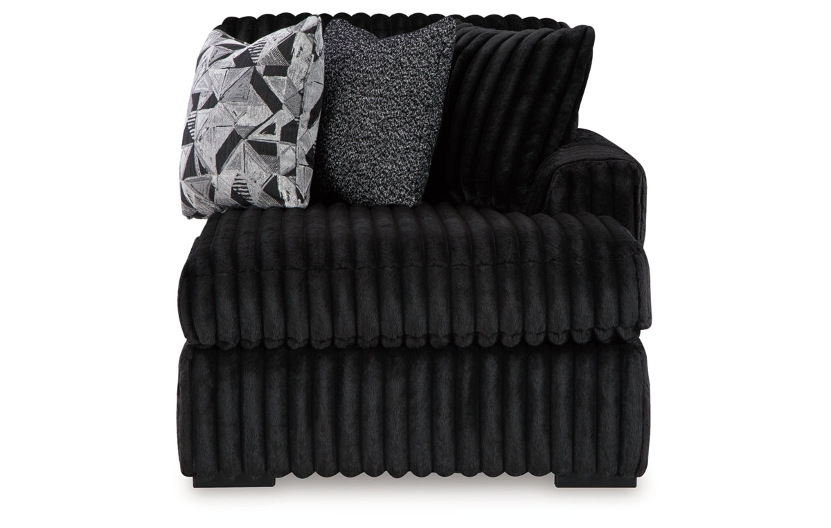 Midnight-Madness 3-Piece Sectional with Chaise