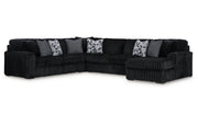 Midnight-Madness 4-Piece Sectional with Chaise