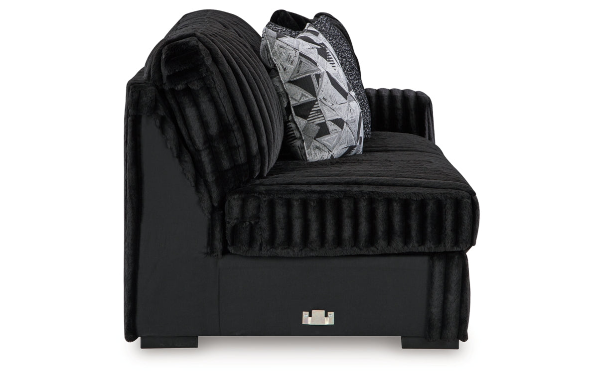 Midnight-Madness 3-Piece Sectional with Chaise