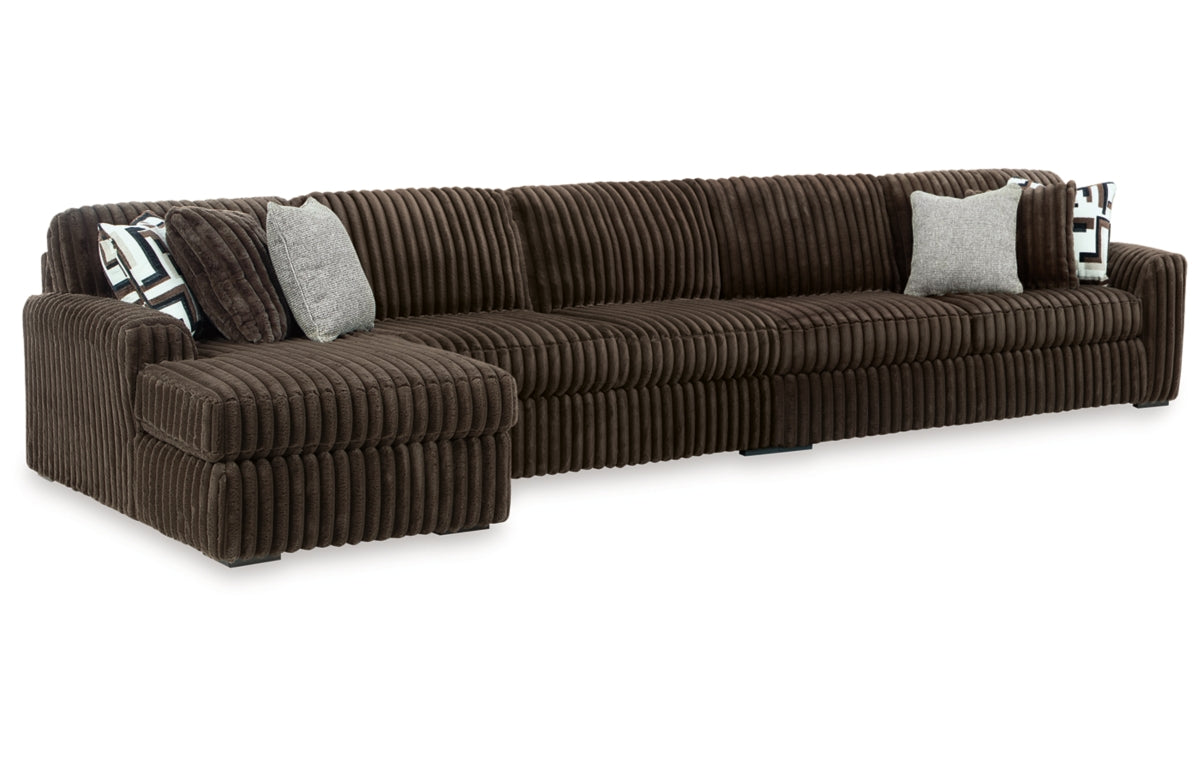 Midnight-Madness 3-Piece Sectional with Chaise