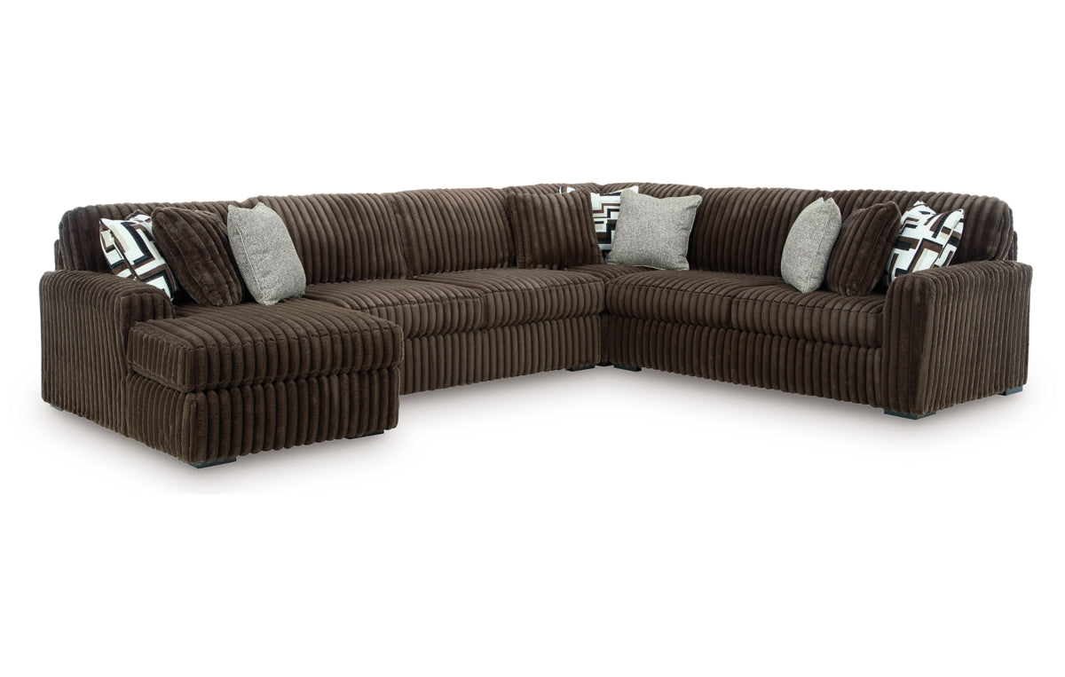 Midnight-Madness 4-Piece Sectional with Chaise