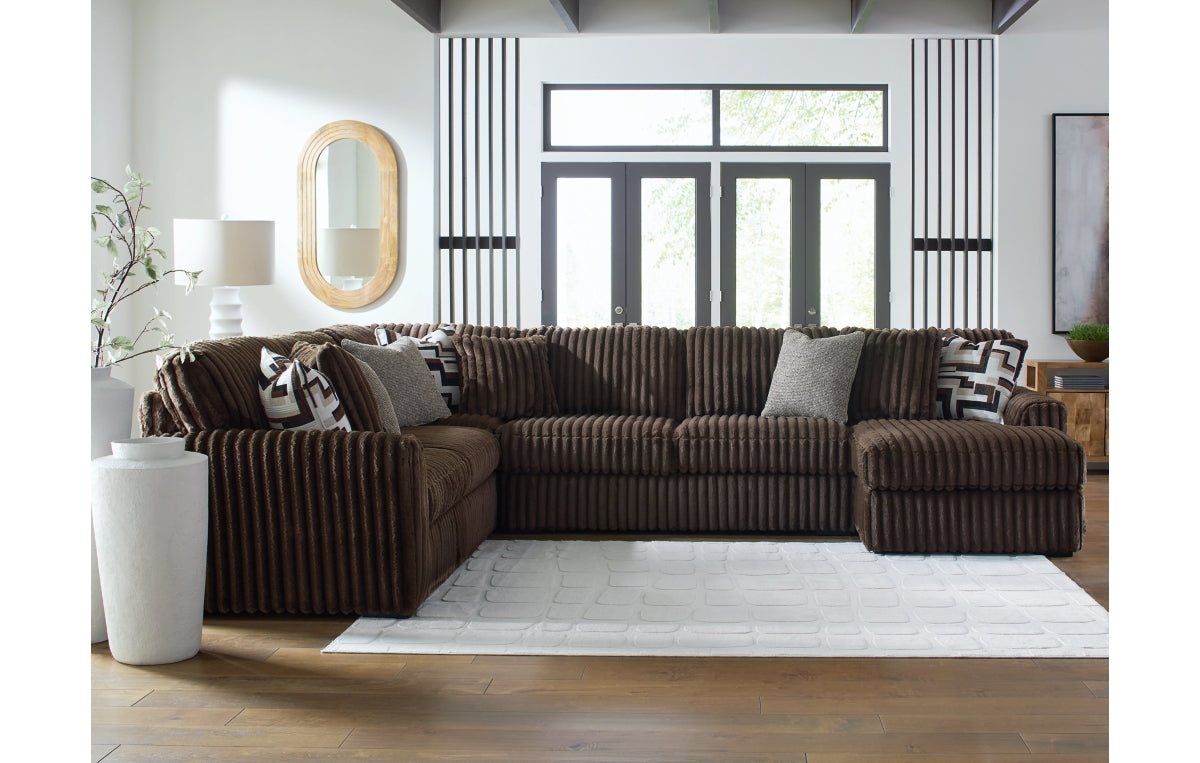 Midnight-Madness 4-Piece Sectional with Chaise