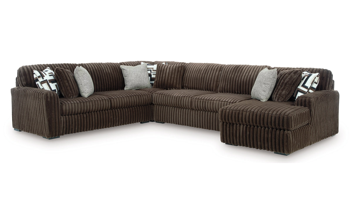 Midnight-Madness 4-Piece Sectional with Chaise