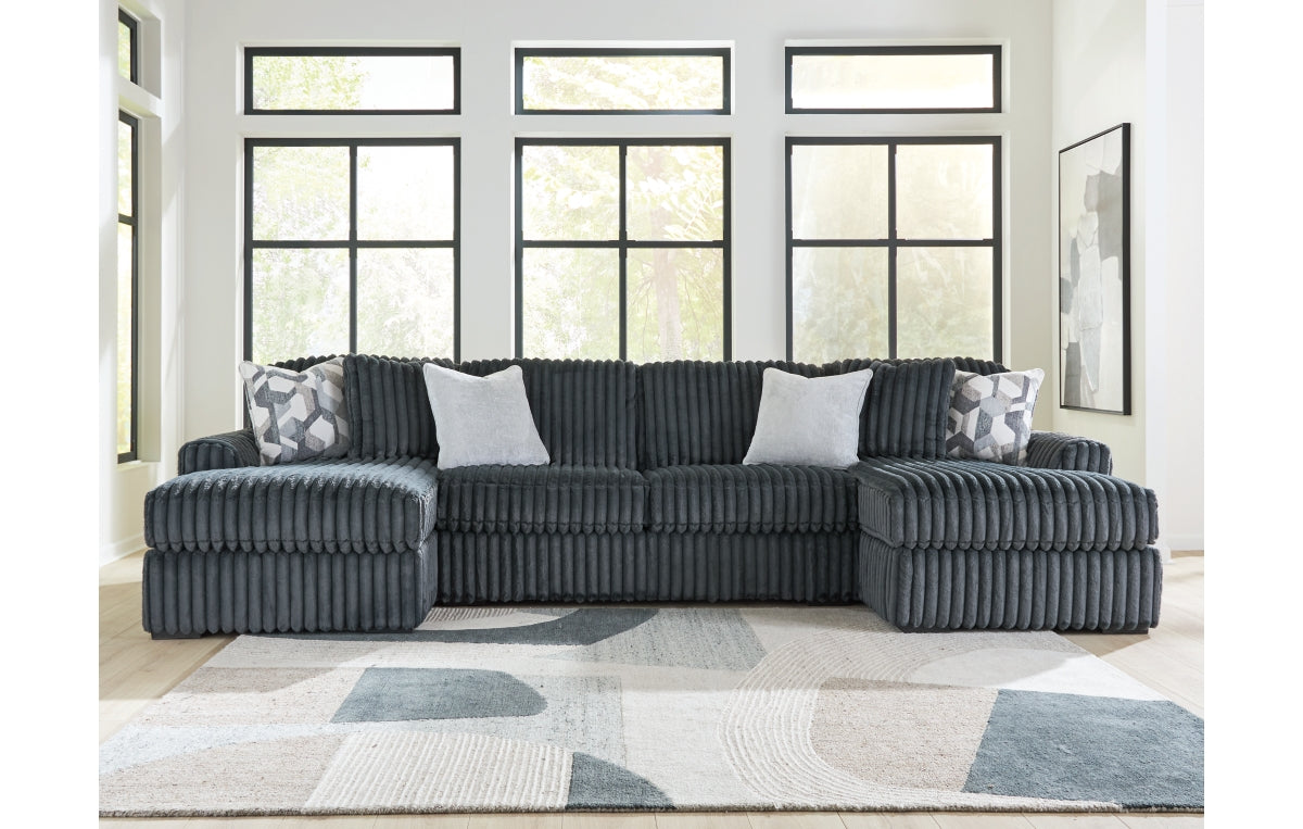 Midnight-Madness 3-Piece Double Chaise Sectional