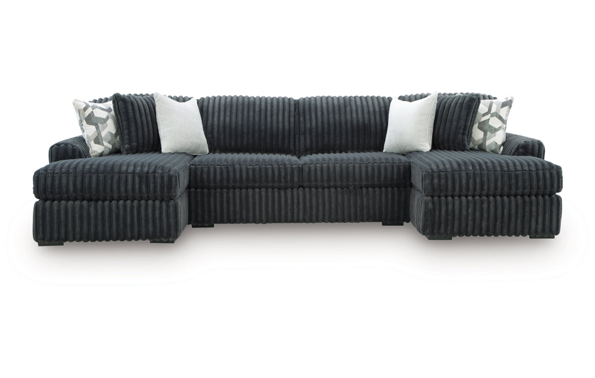 Midnight-Madness 3-Piece Double Chaise Sectional