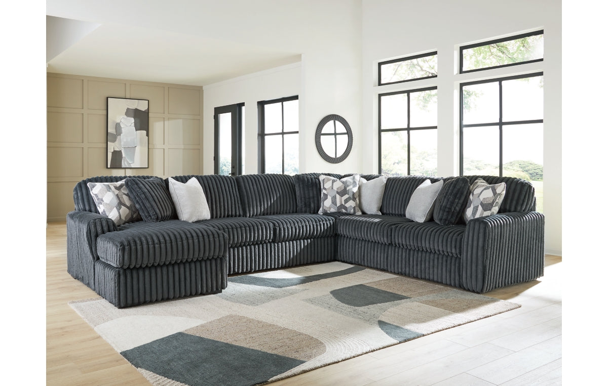 Midnight-Madness 4-Piece Sectional with Chaise