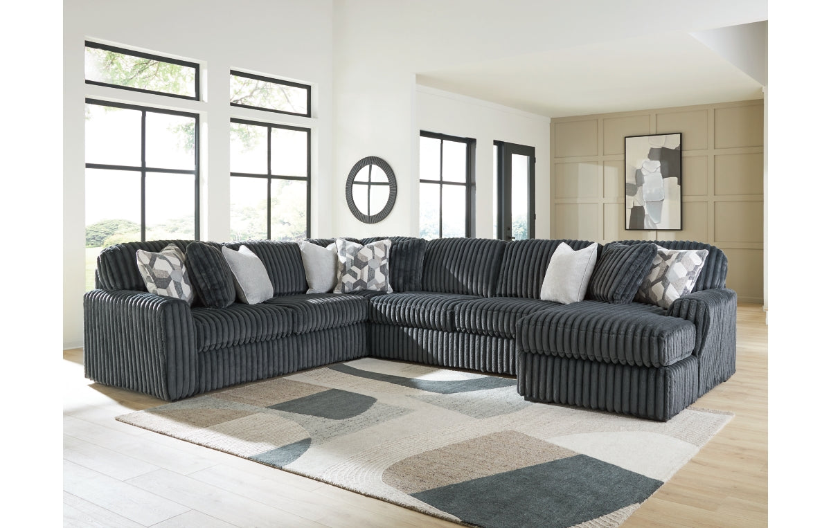 Midnight-Madness 4-Piece Sectional with Chaise