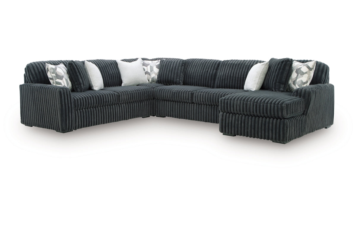 Midnight-Madness 4-Piece Sectional with Chaise
