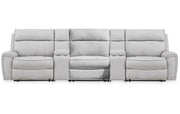 Social Pointe 5-Piece Reclining Sectional with Storage Consoles