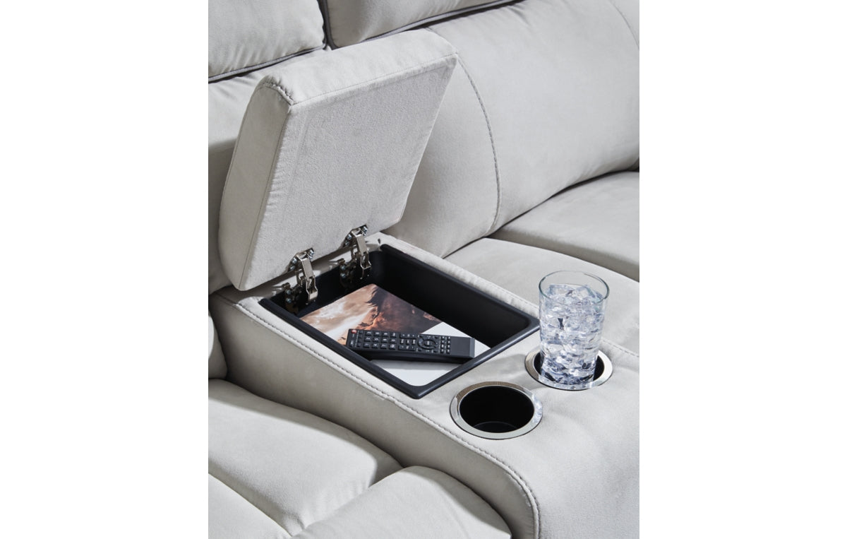 Social Pointe 6-Piece Reclining Sectional with Storage Console