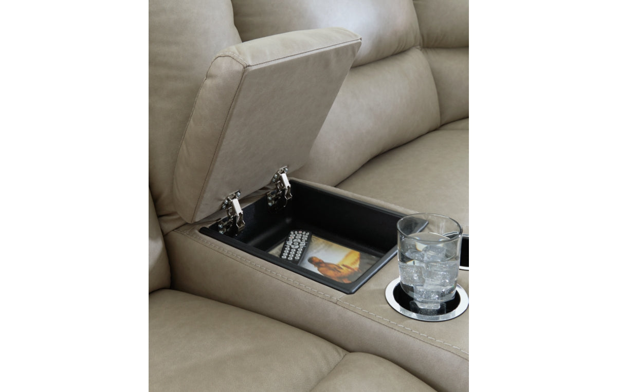 Narwhal Place 6-Piece Reclining Sectional with Storage Console