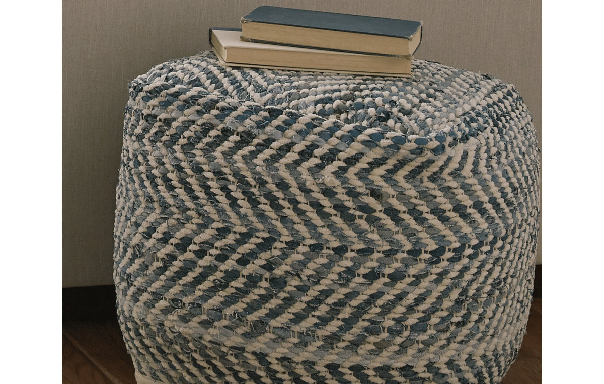 Chevron Pouf