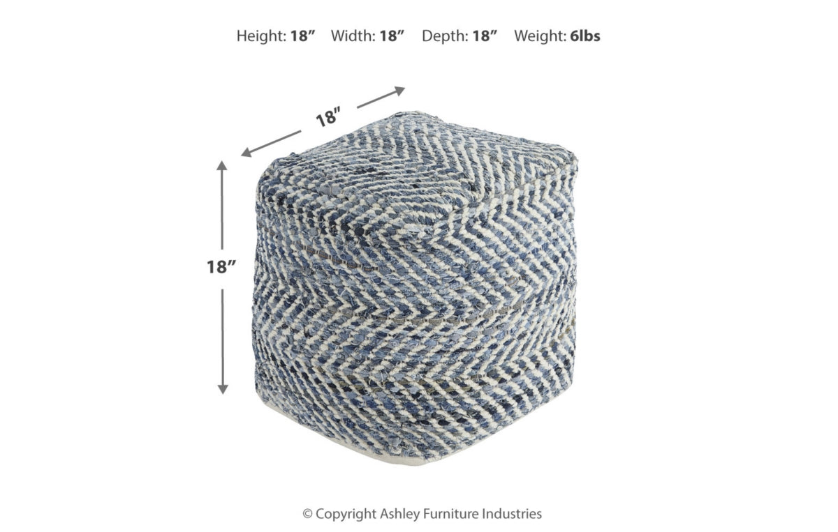 Chevron Pouf