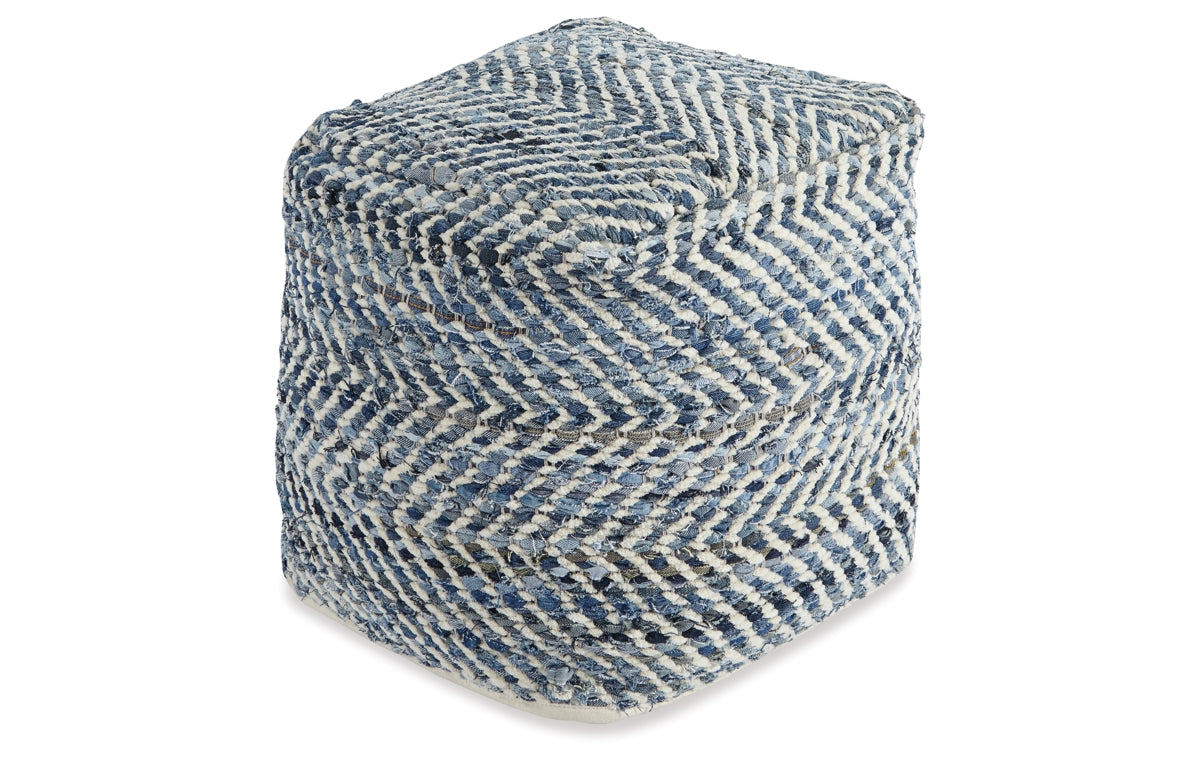 Chevron Pouf