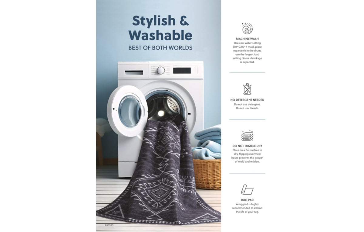 Arloman 5' x 7' Washable Rug