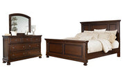 Porter King Panel Bed with Mirrored Dresser
