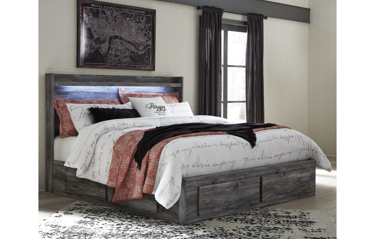 Baystorm King Panel Bed with 6 Storage Drawers