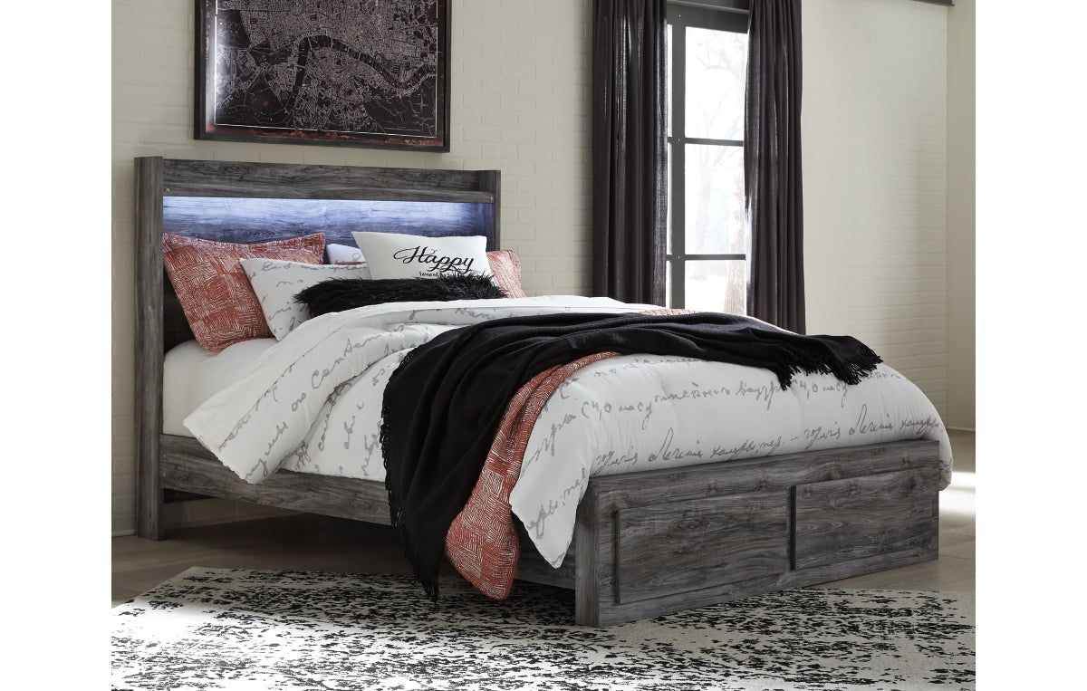 Baystorm Queen Panel Bed with 2 Storage Drawers