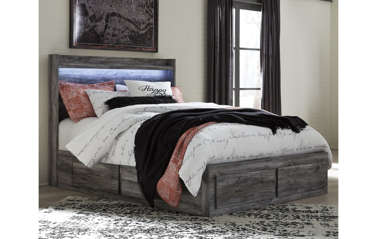 Baystorm Queen Panel Bed with 6 Storage Drawers
