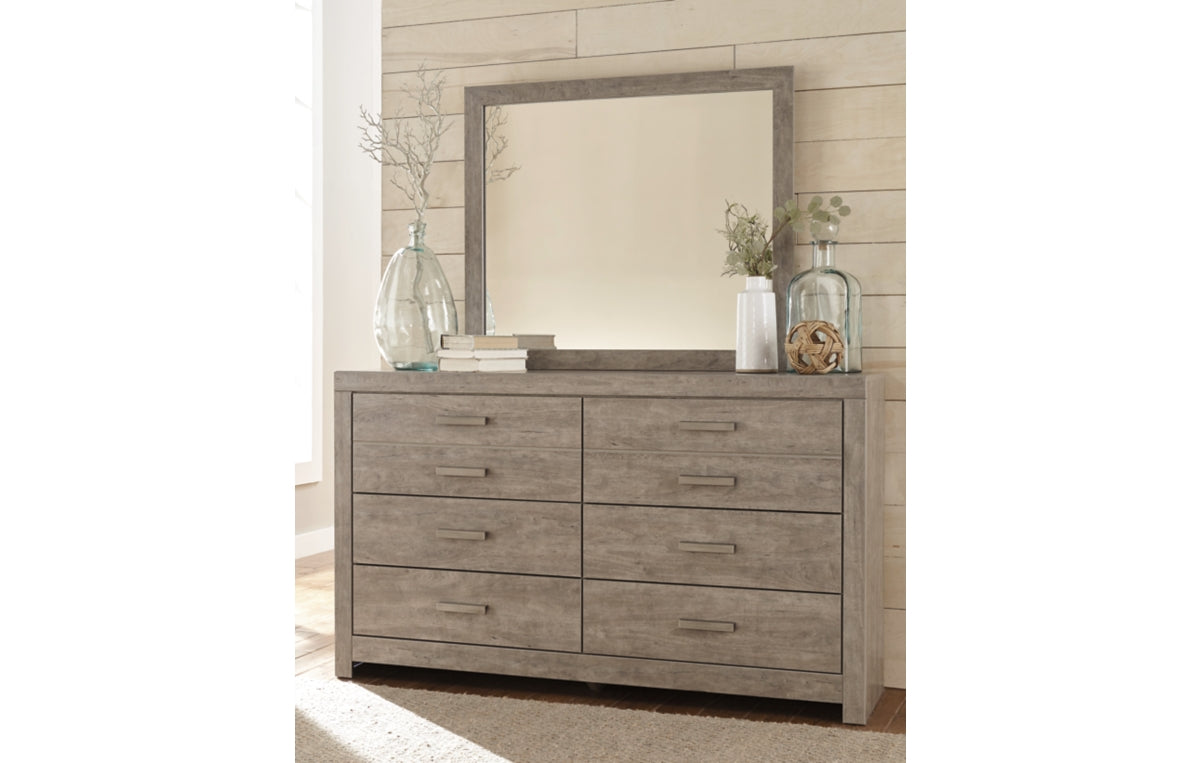 Culverbach Queen Panel Bed with Mirrored Dresser, Chest and Nightstand