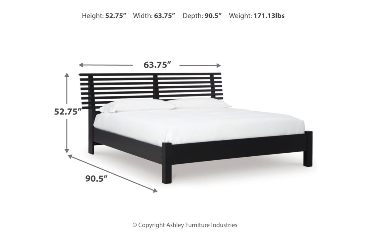 Danziar Queen Slat Panel Bed, Dresser, Mirror, Chest and Nightstand