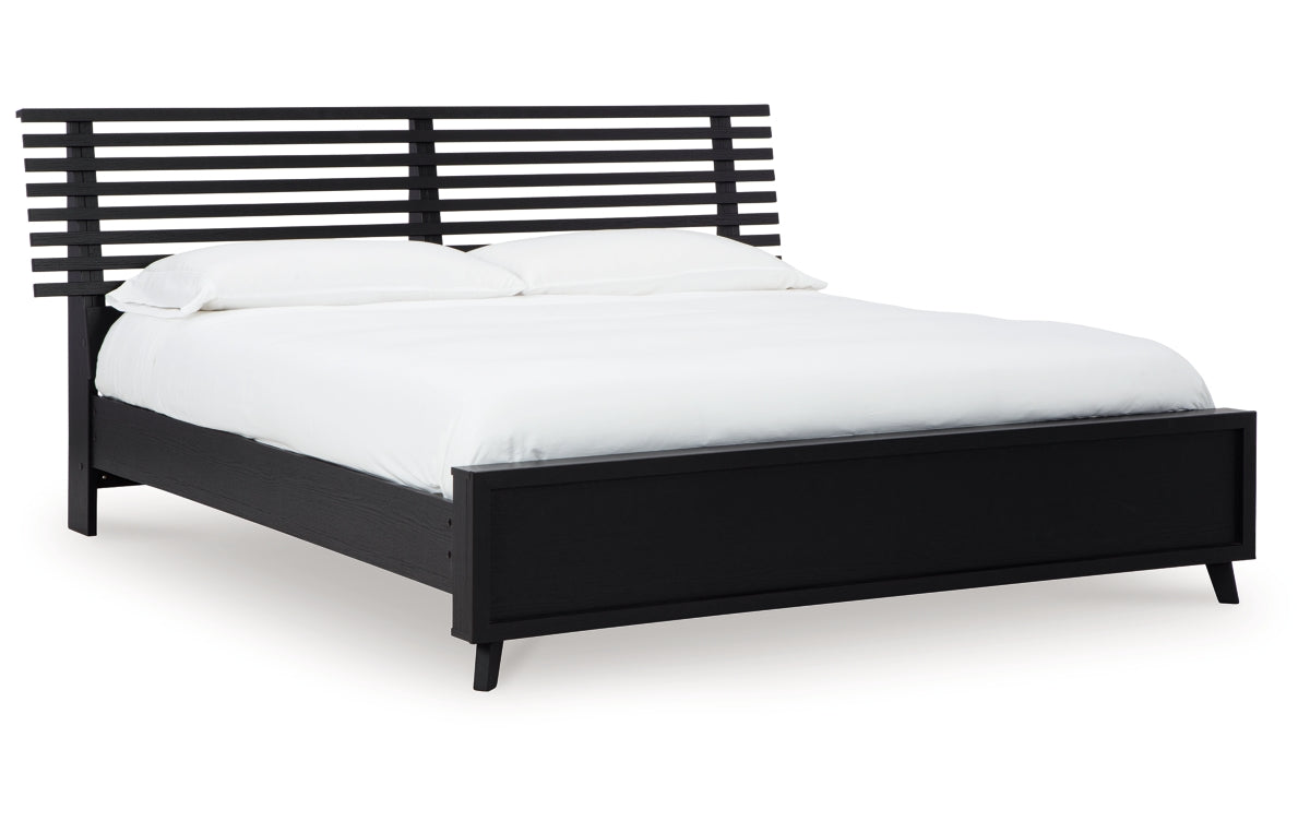 Danziar Queen Slat Panel Bed, Dresser, Mirror, Chest and Nightstand